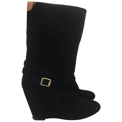 Pre-owned Tila March Boots In Black