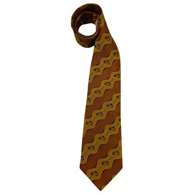 Pre-owned Loris Azzaro Silk Tie In Brown