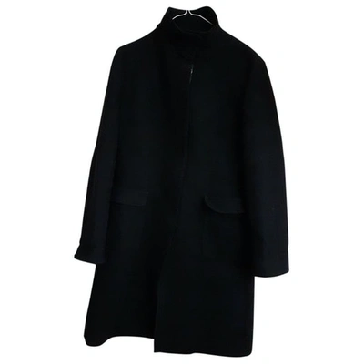 Pre-owned Malo Wool Coat In Black