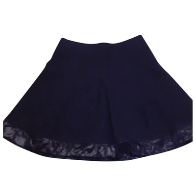 Pre-owned Seventy Wool Mid-length Skirt In Purple