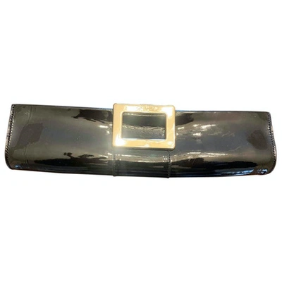 Pre-owned Roger Vivier Black Patent Leather Clutch Bag