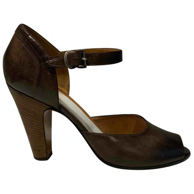 Pre-owned Maison Margiela Leather Sandals In Brown