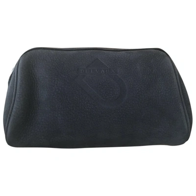 Pre-owned Delvaux Clutch Bag In Grey