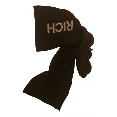 Pre-owned John Richmond Wool Scarf In Black