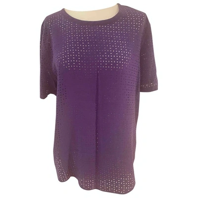 Pre-owned Equipment Silk T-shirt In Purple
