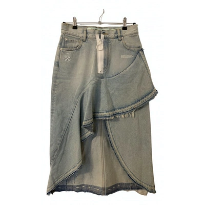 Pre-owned Off-white Blue Denim - Jeans Skirt