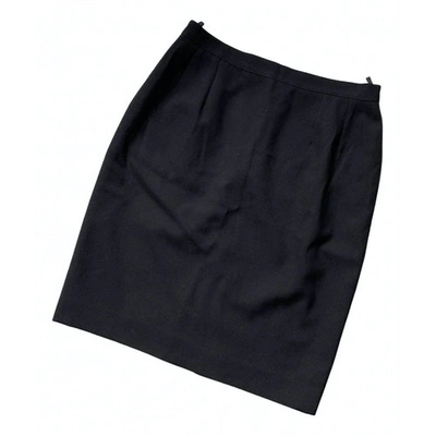 Pre-owned Emmanuelle Khanh Wool Skirt Suit In Black
