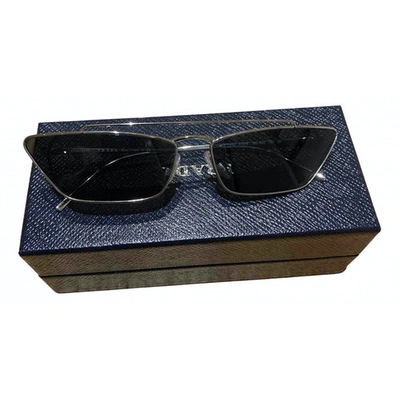 Pre-owned Prada Silver Metal Sunglasses