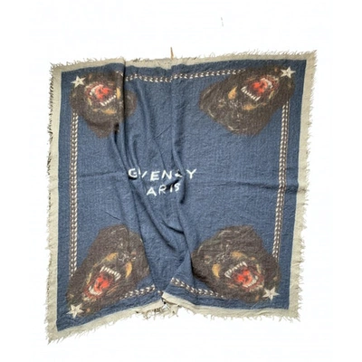 Pre-owned Givenchy Wool Neckerchief In Blue