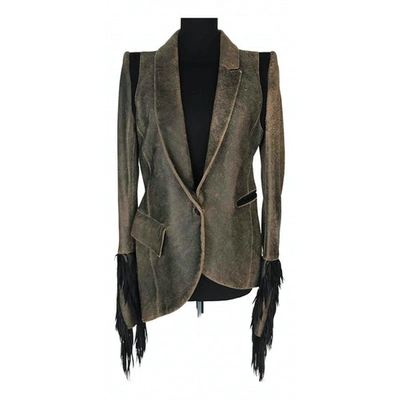 Pre-owned If Six Was Nine Brown Leather Jacket