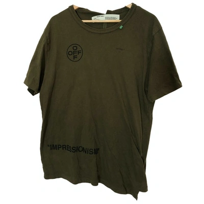 Pre-owned Off-white T-shirt In Green