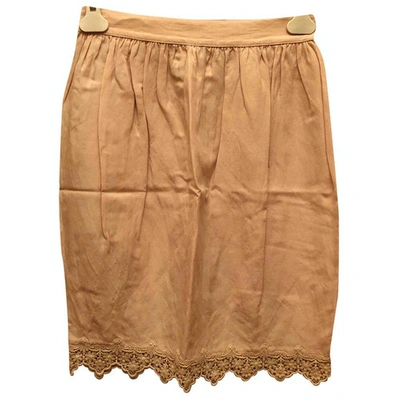 Pre-owned Byblos Linen Mid-length Skirt In Pink