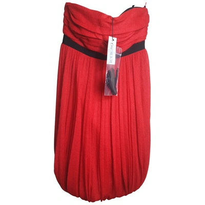 Pre-owned Iceberg Wool Mid-length Dress In Red