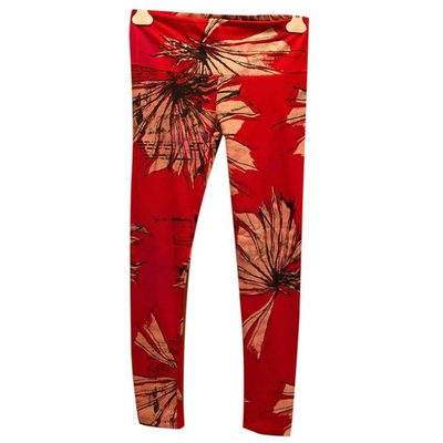 Pre-owned Diesel Red Cotton Trousers