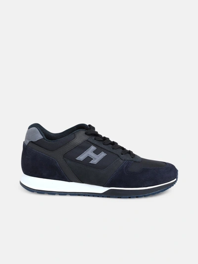 Hogan H321 Multi Fabric Sneakers In Blue