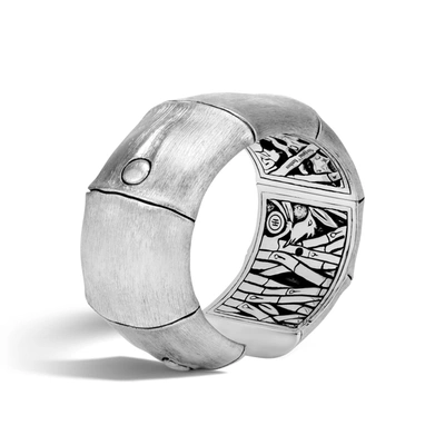 John Hardy Bamboo 30mm Kick Cuff In Silver