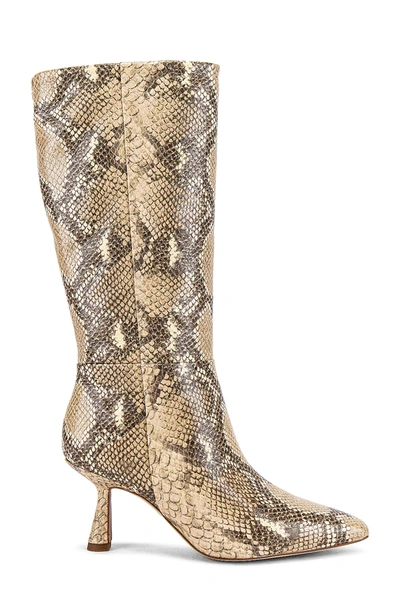 Sam Edelman Samira Knee-high Snakeskin-embossed Leather Boots In Wheat Multi Snake Print
