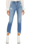 Frame Le Sylvie Crop Straight-leg High-rise Stretch-denim Jeans In Laskey Rips