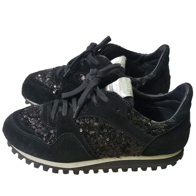 Pre-owned Spalwart Glitter Trainers In Black