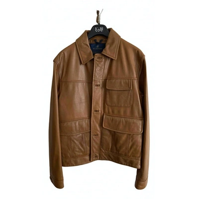 Pre-owned Brooksfield Leather Jacket In Camel