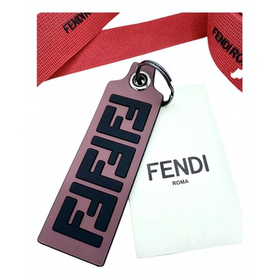 Pre-owned Fendi Burgundy Bag Charms