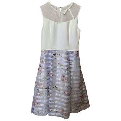 Pre-owned Ted Baker Mid-length Dress In White