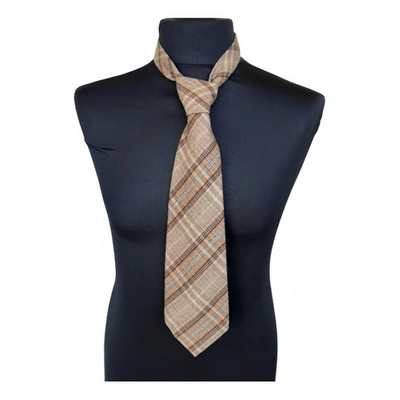 Pre-owned Ermenegildo Zegna Cashmere Tie In Brown