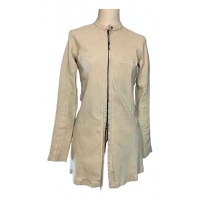 Pre-owned Isaac Sellam Leather Jacket In Beige