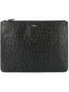 Givenchy Black Large Embossed Zip Pouch