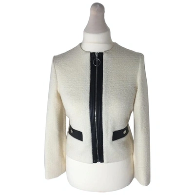 Pre-owned Maje Wool Jacket In White