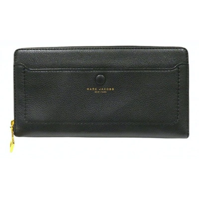 Pre-owned Marc Jacobs Leather Wallet In Black