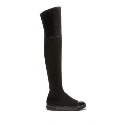 Casadei Rheum Over The Knee Boots In Black