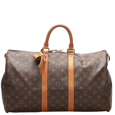 Pre-owned Louis Vuitton Brown Monogram Canvas Keepall 45 Bag