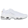 Nike Air Max Plus Brand-embroidered Woven Low-top Trainers In White/black/cool Grey
