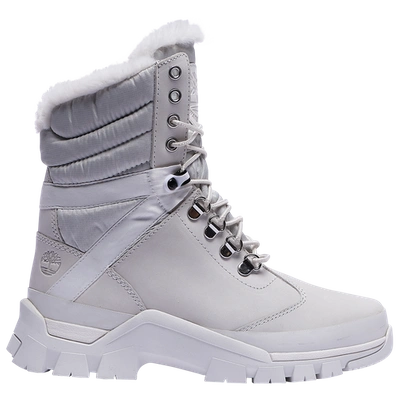 Timberland Jenness Falls Shearling Boots In White/white