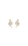 ADINA REYTER WOMEN'S SNAKE 14K YELLOW GOLD DIAMOND EARRINGS