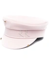 Ruslan Baginskiy Embroidered-logo Baker Boy Cap In Pink