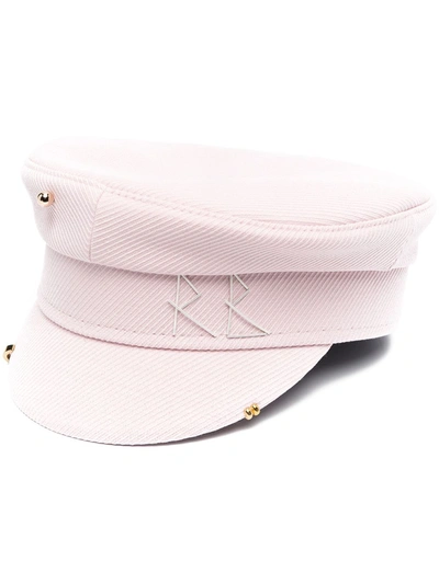 Ruslan Baginskiy Embroidered-logo Baker Boy Cap In Pink