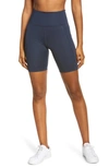 Girlfriend Collective High-rise Stretch-recycled Polyester Shorts In Midnight