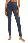 Beyond Yoga Twinkle High Waist 7/8 Leggings In Nocturnal Nvy Shiny