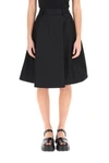 Prada Re-nylon Solid A-line Skirt In Nero (black)