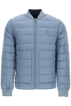 Kenzo Tiger Motif Reversible Padded Jacket In Blue (light Blue)
