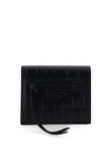 BALENCIAGA CROCO PRINT BIFOLD WALLET IN BLACK