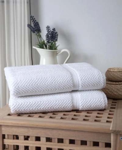 Ozan Premium Home Maui 2-pc. Bath Towel Set Bedding In White