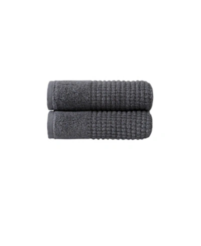 Ozan Premium Home Sorano Collection Hand Towels 2-pack Bedding In Grey