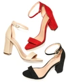 Madden Girl Bella Two-piece Block Heel Sandals In Black Smooth