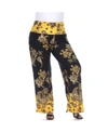 White Mark Women's Plus Size Floral Paisley Printed Palazzo Pants In Multi 1