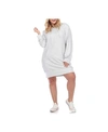 White Mark Plus Size Hoodie Sweatshirt Dress In Gray