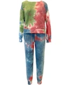 JENNI WOMEN'S TIE-DYED LOUNGEWEAR SET, CREATED FOR MACY'S