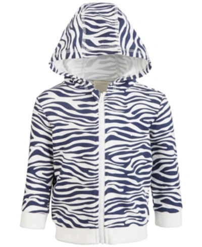 First Impressions Kids' Baby Boys Zebra Hoodie, Created For Macy's In Angel White